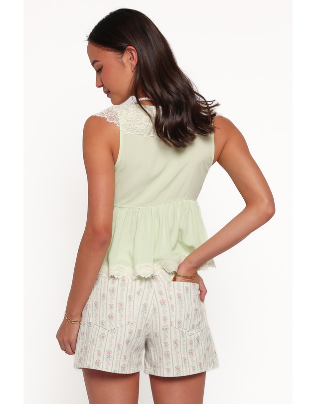 Petal & Pup - Alicelle Vintage Lace Top - Jade Green