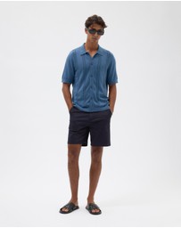 AERE - Silk Blend Textured Stripe Knit Shirt