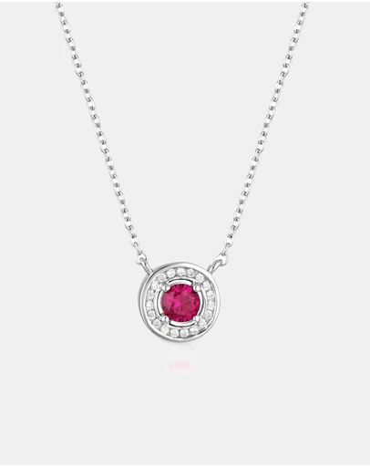 Georgini - Milestone Ruby Halo Pendant