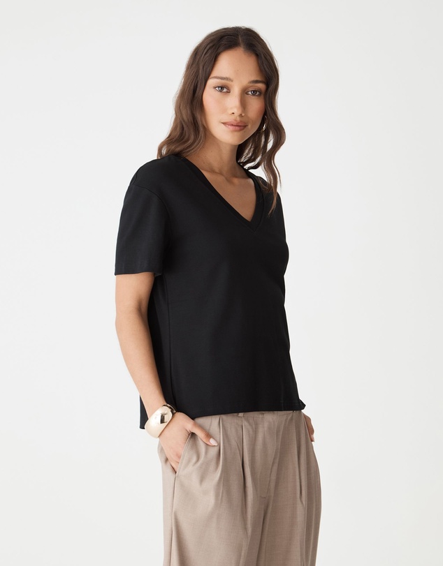 Forcast - May V-Neck Cotton T-Shirt