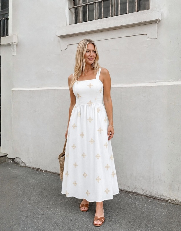 Esther & Co - Atasha Dress - White Print