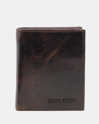 Pierre Cardin - Pierre Cardin Rustic Leather Men's Slim Bi-Fold Wallet