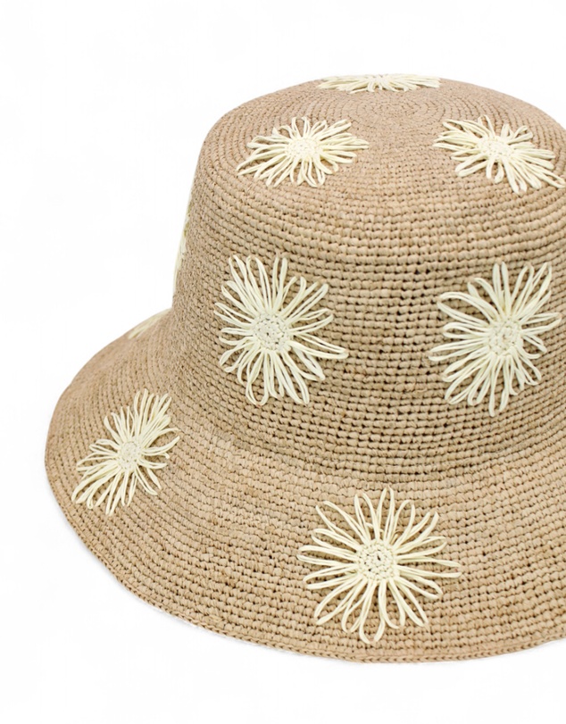 Morgan & Taylor - Sereia Crochet Bucket Hat in Natural