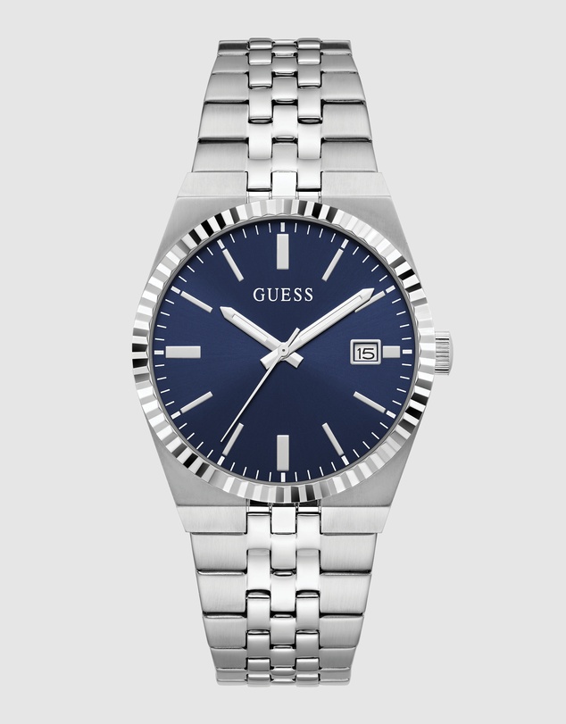 GUESS - GUESS Mens Silver-Tone Analogue Watch