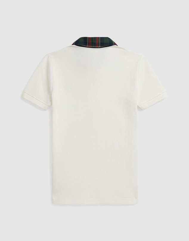 Polo Ralph Lauren - Plaid-Collar Cotton Mesh Polo Shirt - ICONIC EXCLUSIVE - Kids