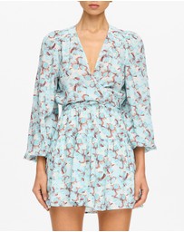 KIVARI - Lydia Tie Front Mini Dress