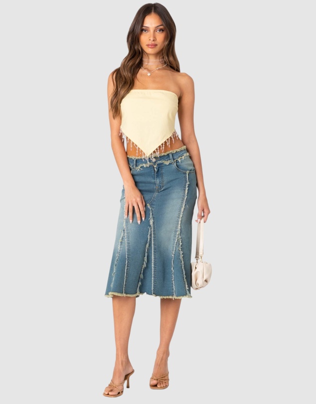 EDIKTED - Chandelier Beaded Triangle Top