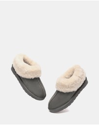 EVERAU - EverAU Ugg Homey Slipper Suede Cow Suede Upper House Shoes