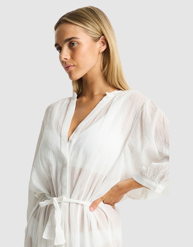 Sea Level Australia - Salt Boho Long Shirt Dress