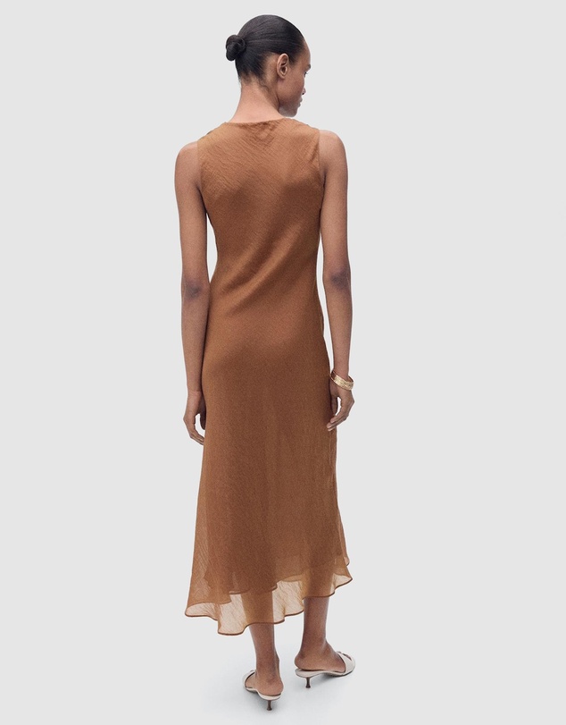 M.N.G - Cleo Draped-Neck Lyocell Dress