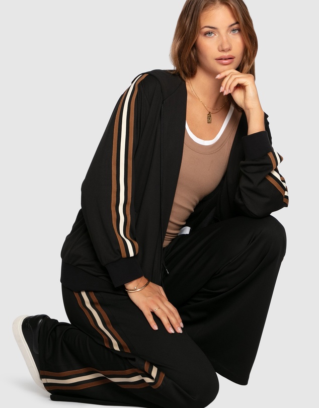 Belle & Bloom - Ready To Go Striped Sleeve Jacket