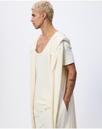 Surrounded By Ghosts - The Natrolite Hooded Rib Knit Sleeveless Cardigan