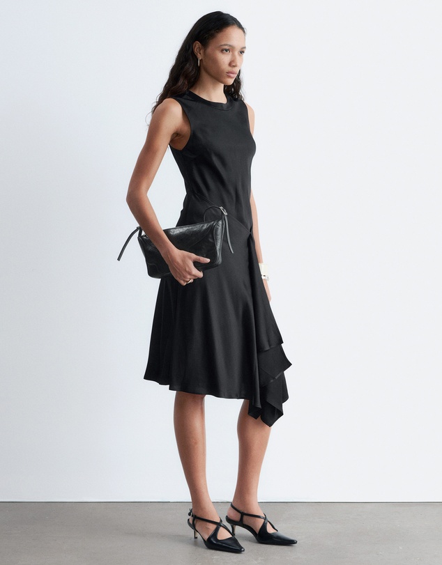 & Other Stories - Asymmetric Satin Midi Dress