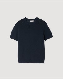 Sandro - Cotton Knit Tee Sweater