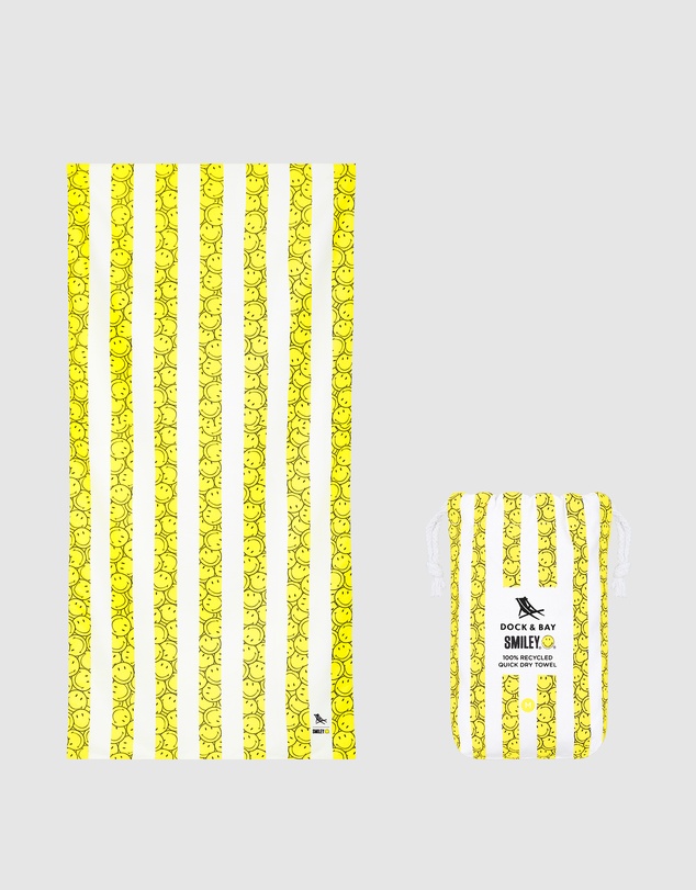 Dock & Bay - Beach Towel Kids Collection Smiley
