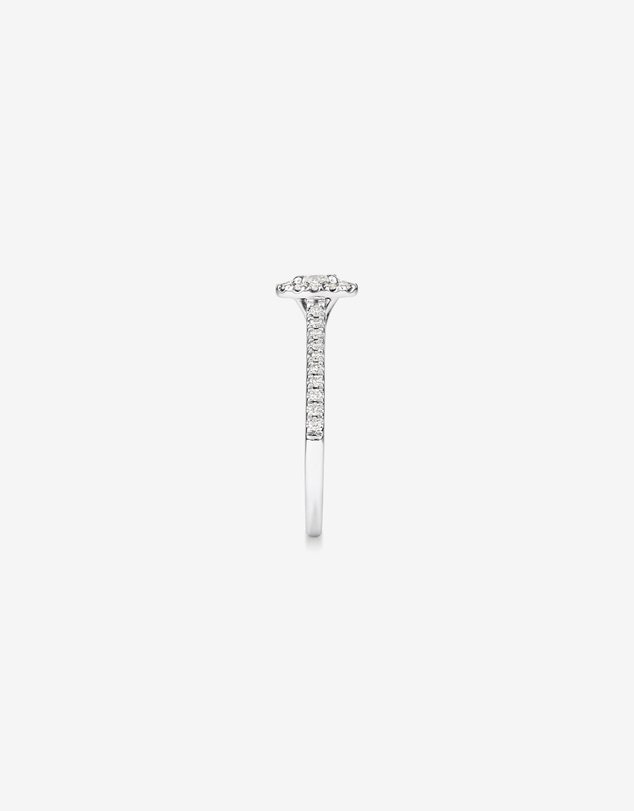 Michael Hill - Oval Halo Ring with 0.50 Carat TW of Diamonds in 14kt White Gold