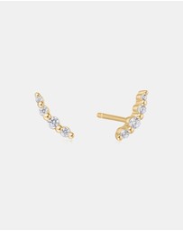 Ania Haie - Ania Haie Gold Bezel Beaded Stone Stud Earrings