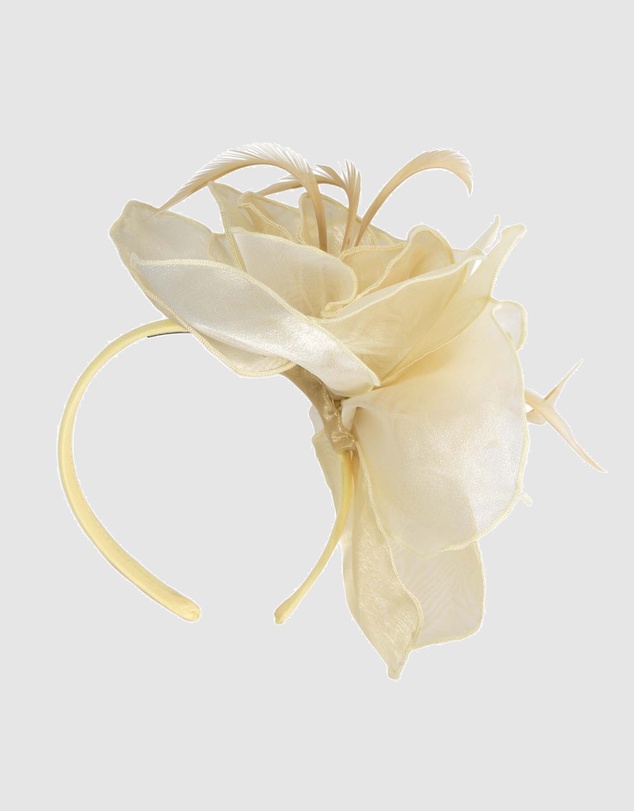 Max Alexander - Yellow Cream Organza Flower Fascinator