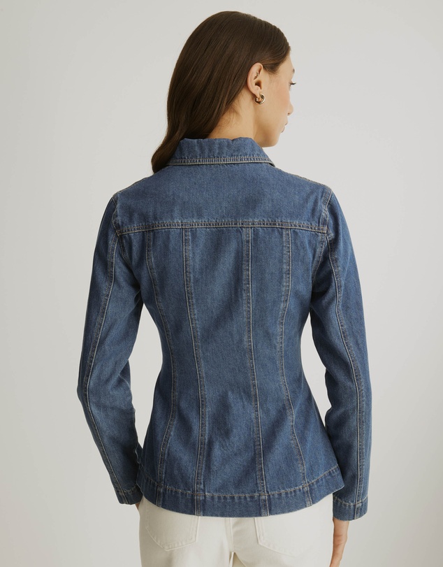 Atmos&Here - Nicole Denim Panel Jacket