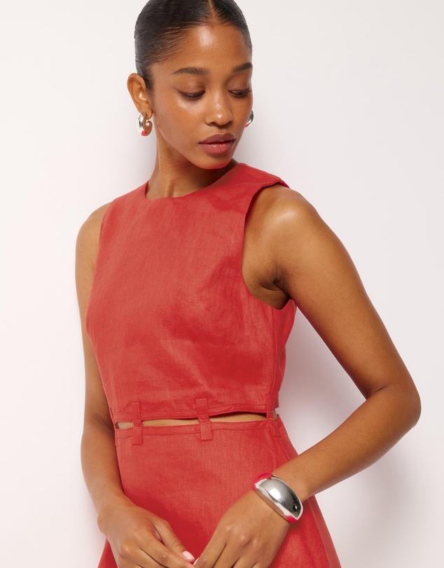 AERE - Noa Linen Mini Dress