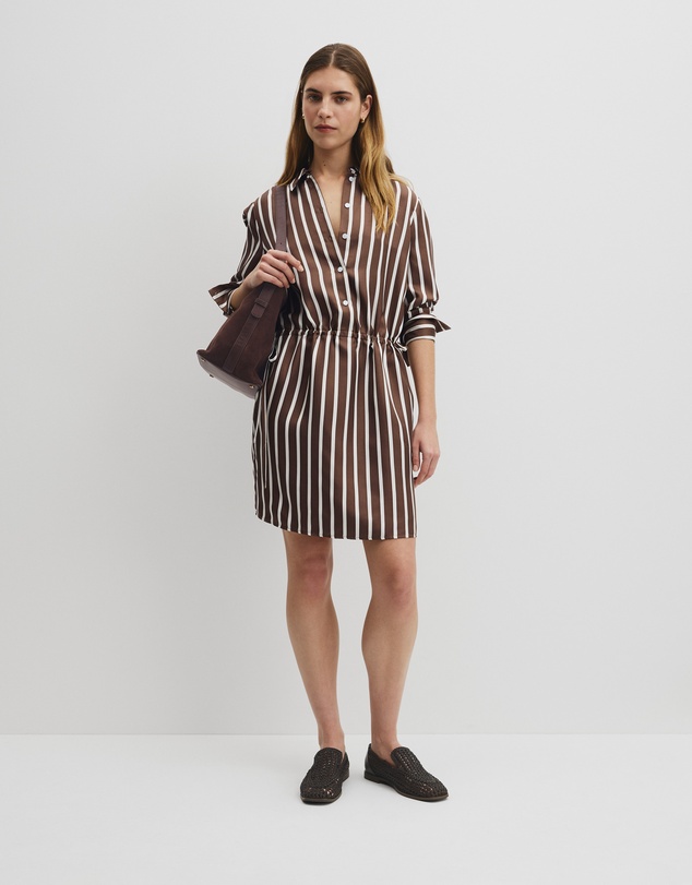 Country Road - Stripe Gather Mini Dress
