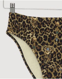 Revibe - Repaired Camilla Crinkle Stretch High Waist Bikini Bottoms - AU One Size