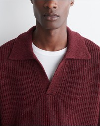 COS - Donegal-Effect Wool Polo Jumper