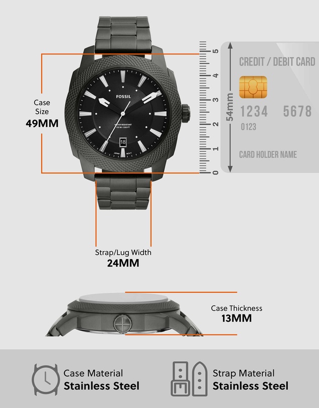 Fossil - Fossil Machine Grey Watch FS5970