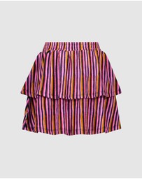 B.Nosy - Ruth Tiered Stripe Skirt - Kids-Teens