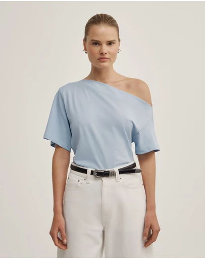 Witchery - Ruched Asymmetric T-shirt