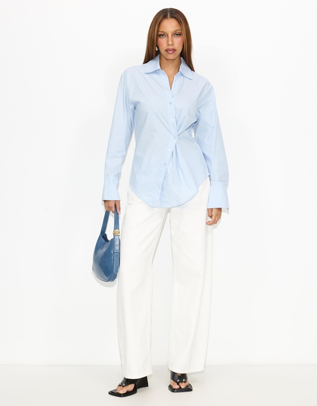 Dazie - Em Asymmetrical Button Up Shirt