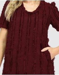 Belle & Bloom - Solana Boho Fringe Shift Mini Dress