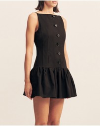 Shona Joy - Lani Drop Waist Square Neck Mini Dress