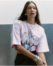 MAKU - Smiley Flower Oversized Tee