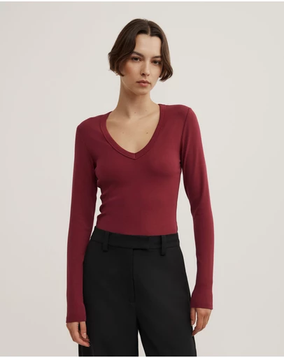 Witchery - V-neck Long Sleeve Top