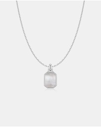 Ania Haie - Ania Haie Silver Square Mother-of-Pearl Necklace