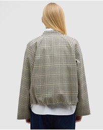 Barbour - Leyburn Check Showerproof Bomber Jacket