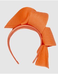 Max Alexander - Large Wavy Orange Racing Fascinator