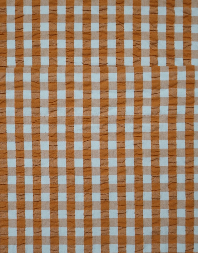 Mosey Me - Honey Blue Seersucker Flat Sheet