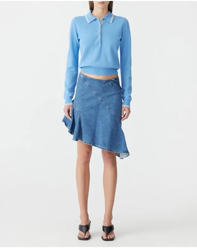 Bassike - Long Sleeve Polo Knit