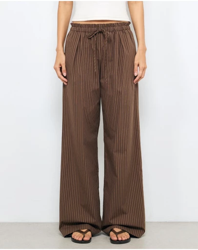 AERE - Organic Cotton Poplin Stripe Pants