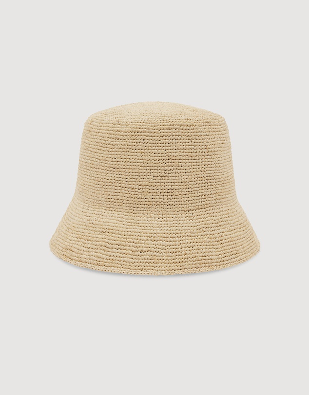 Assembly Label - Raffia Short Brim Bucket Hat
