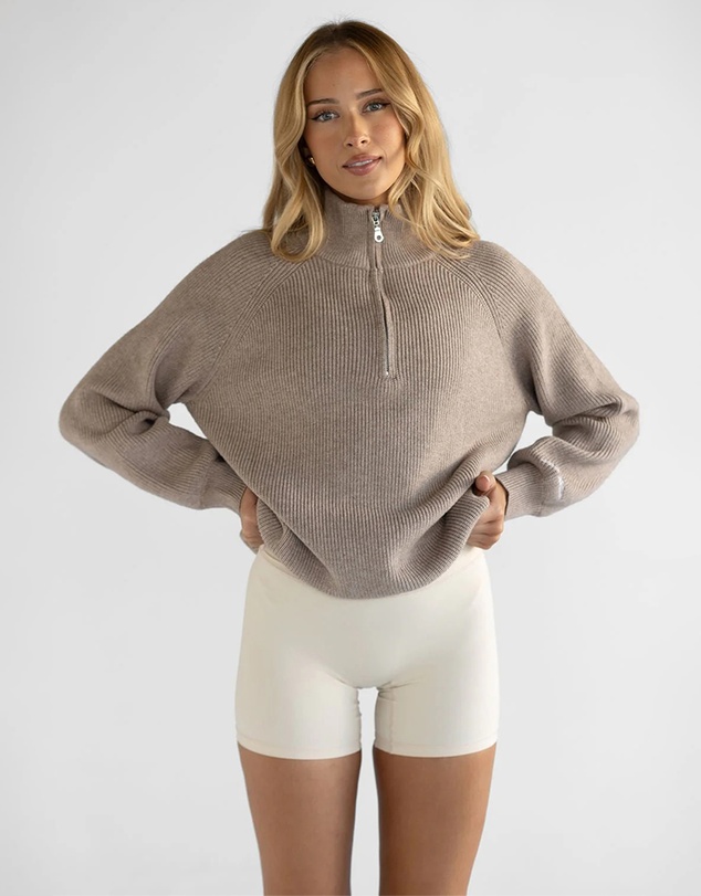 Leelo Active - Knit Quarter Zip Jumper