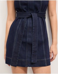The Fated - Leni Sleeveless Denim Mini Dress