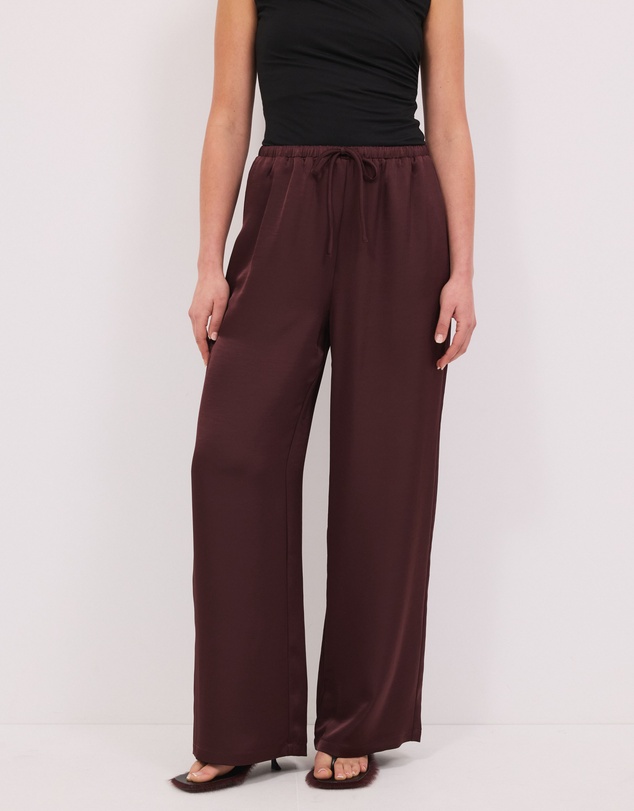 Calli - Lottie Satin Elastic Waist Pants