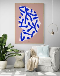 Inka Arthouse - Blue Bird by Matías Larraín Art Print