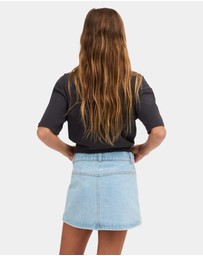 Billabong - Girls 6 to 16 Sunset Drift Denim Skirt