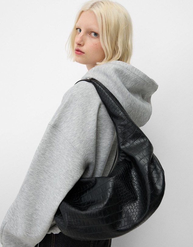 Bershka - Leather Effect Maxi Bag