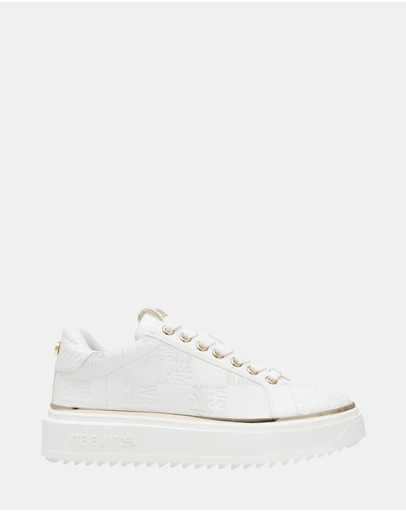 Steve Madden - On-Stage White/Gold Sneakers