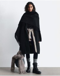 & Other Stories - Fringed Shawl Wool Coat